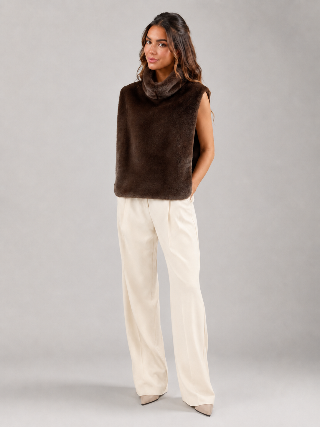 Noelle Faux Fur Vest