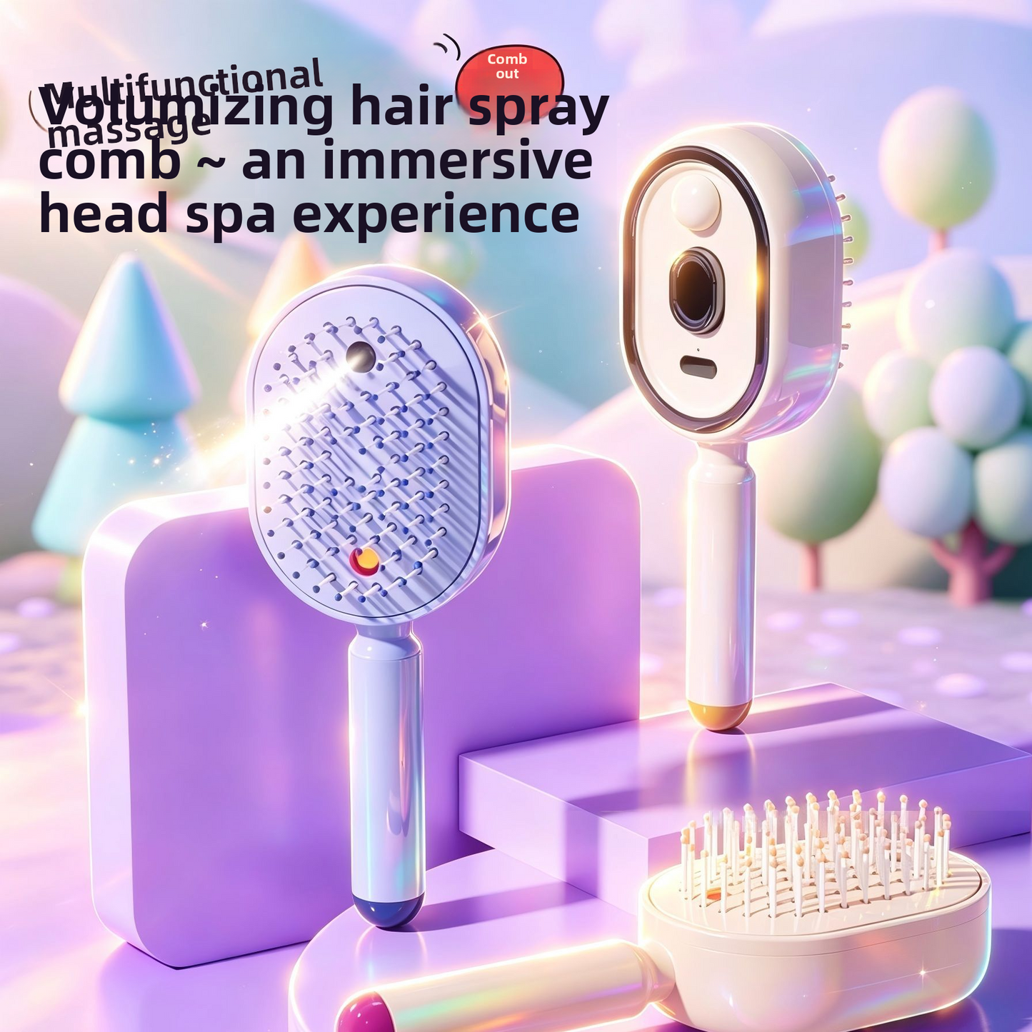 Electric Spray Airbag Massage Hair Comb